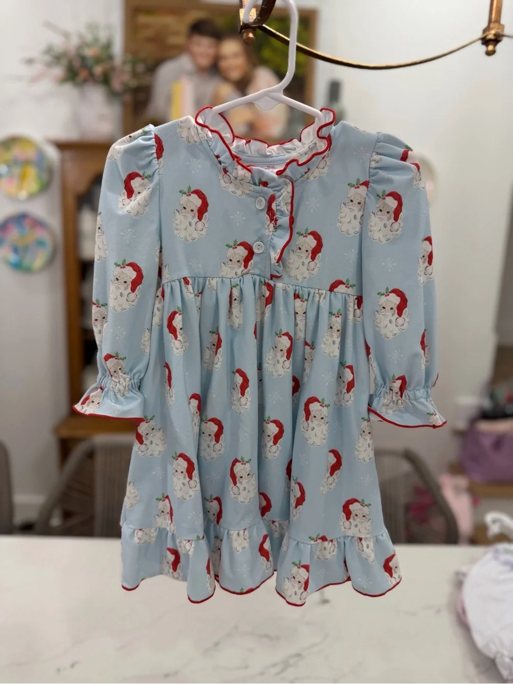 Light Blue Swoon Baby Santa Nightgown